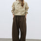 100% cotton lantern shape relaxed-fit pants | 4 color