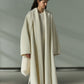 100% wool wide lapel LARGE overcoat | 3 color