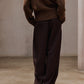 Wool blend wide-leg banana casual pants | 5 color
