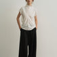 Lyocell blend brushed textured wide leg pants | 5 color