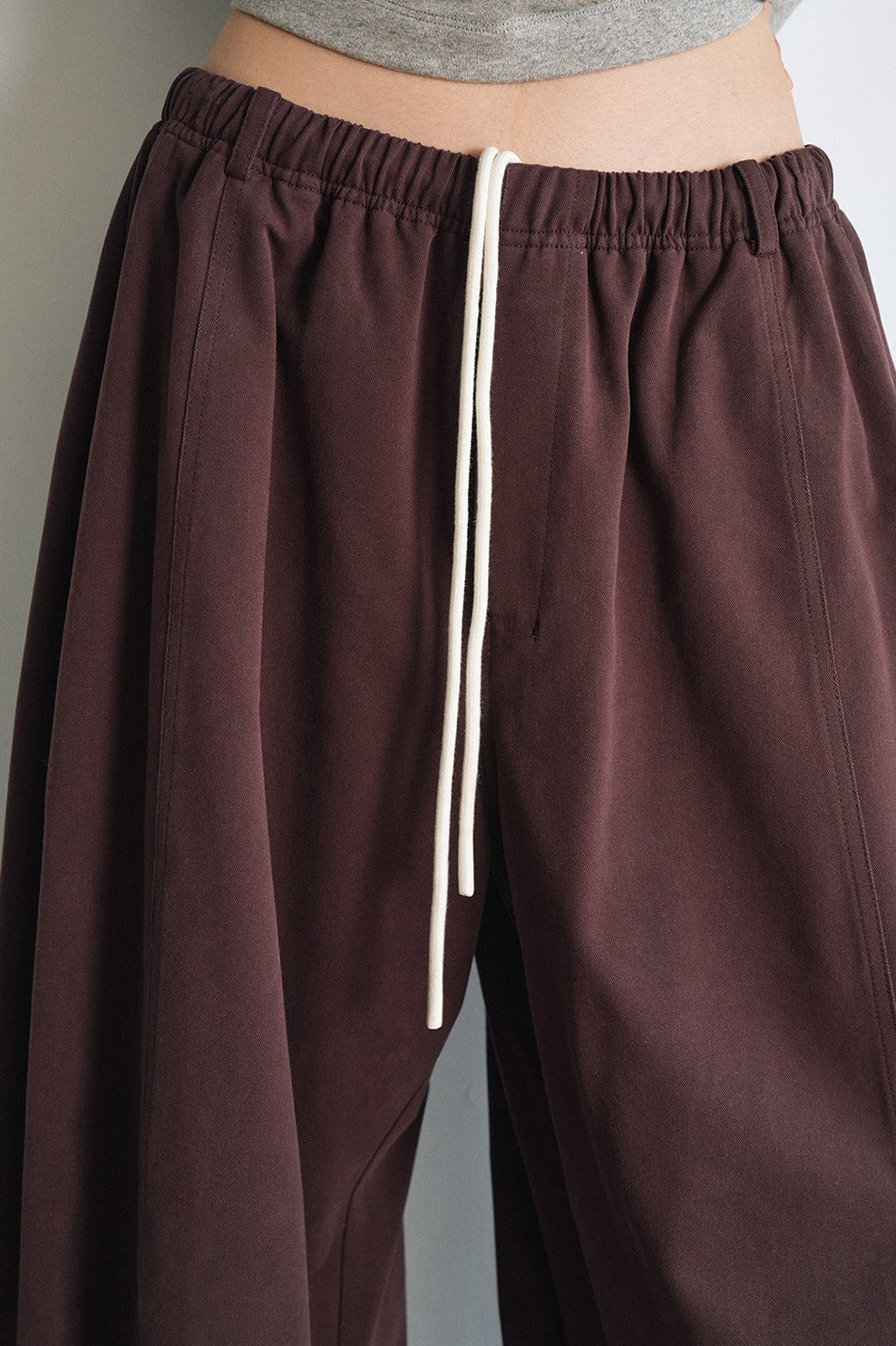 Cotton blend ultra-relaxed patchwork banana silhouette pants | 5 color