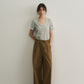 Petal-like waist wide leg pants | 3 color