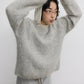 Alpaca wool blended long hair sweater | 6 color