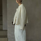 Wool blend funnel collar elegant jacket | 3 color