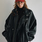 Soft texture relaxed fit stand collar jacket | 2 color