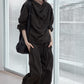 100% cotton relaxed-fit cowl neck casual shirt | 3 color