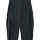 Cotton blend curved loose pants | 4 color