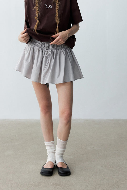 Cotton blend cute mini skirt pants | 4 color
