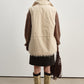 Cozy drawstring waist fleece lining vest | 2 color