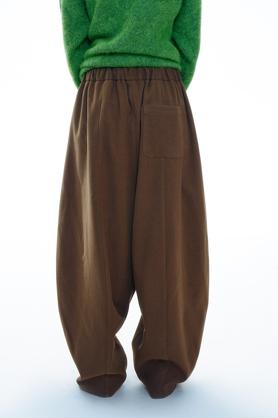 Thick ankle-skimming ultra wide-leg cocoon pants | 4 color