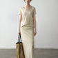 Cotton blend twisted waist A-line skirt | 3 color