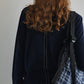 Wool blend back lines loose fit knitwear | 6 color