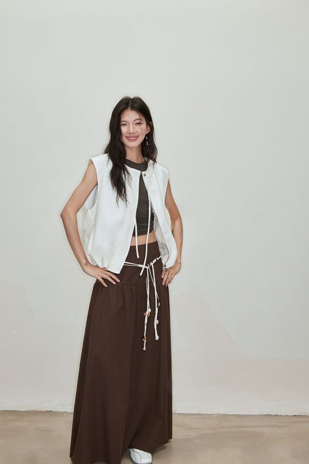 High-waisted  A-line flare skirt | 4 color