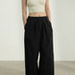 Cotton blend ultra-wide leg pants | 3 color