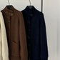 Chunky knit horn buttons mid-length cardigan | 4 color