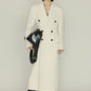 100 Wool waisted silhouette double sided fabric coat | 4 color