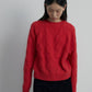 Wool blend cozy cable knit sweater