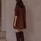 Elastic mid-length suede feel drawstring waist shirt-jacket | 3 color