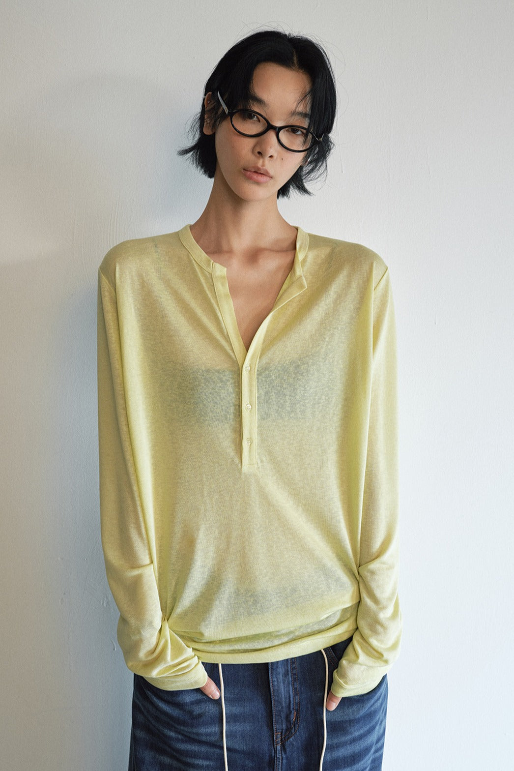 Camiseta holgada ligera de mezcla de lyocell