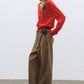Cotton blend curved classic high-rise jeans | 3 color