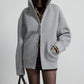 Cotton blend sleek air hoodie jacket | 4 color