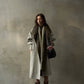 Double-sided cotton blend oversized fit large lapel trench coat | 2 color