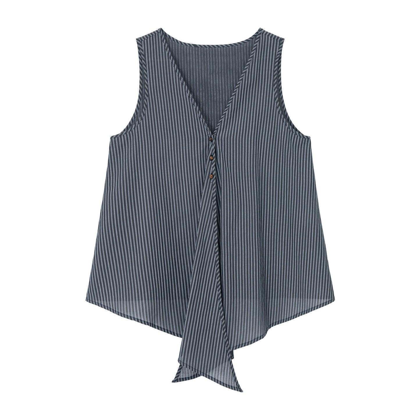 Lyocell blend irregular hemline top | 2 color