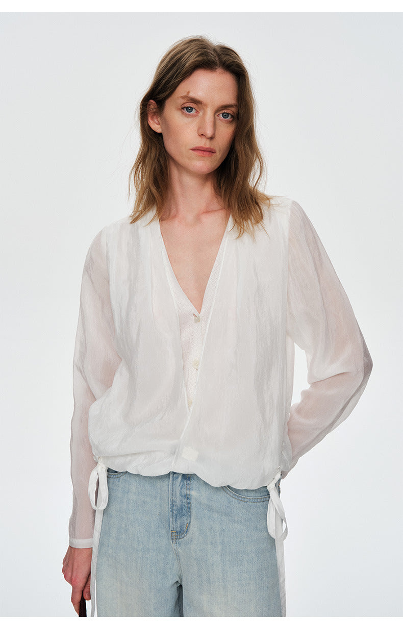 Versatile faux-layer shirt | 3 color