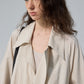 Viscose blend soft trench coat | 3 color