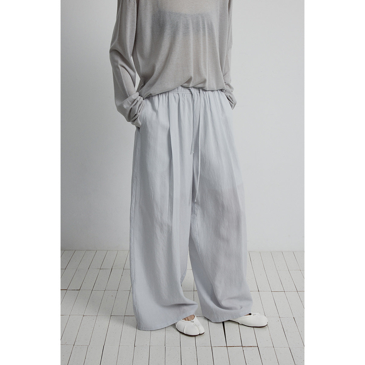 Lyocell casual wide leg pants | 4 color