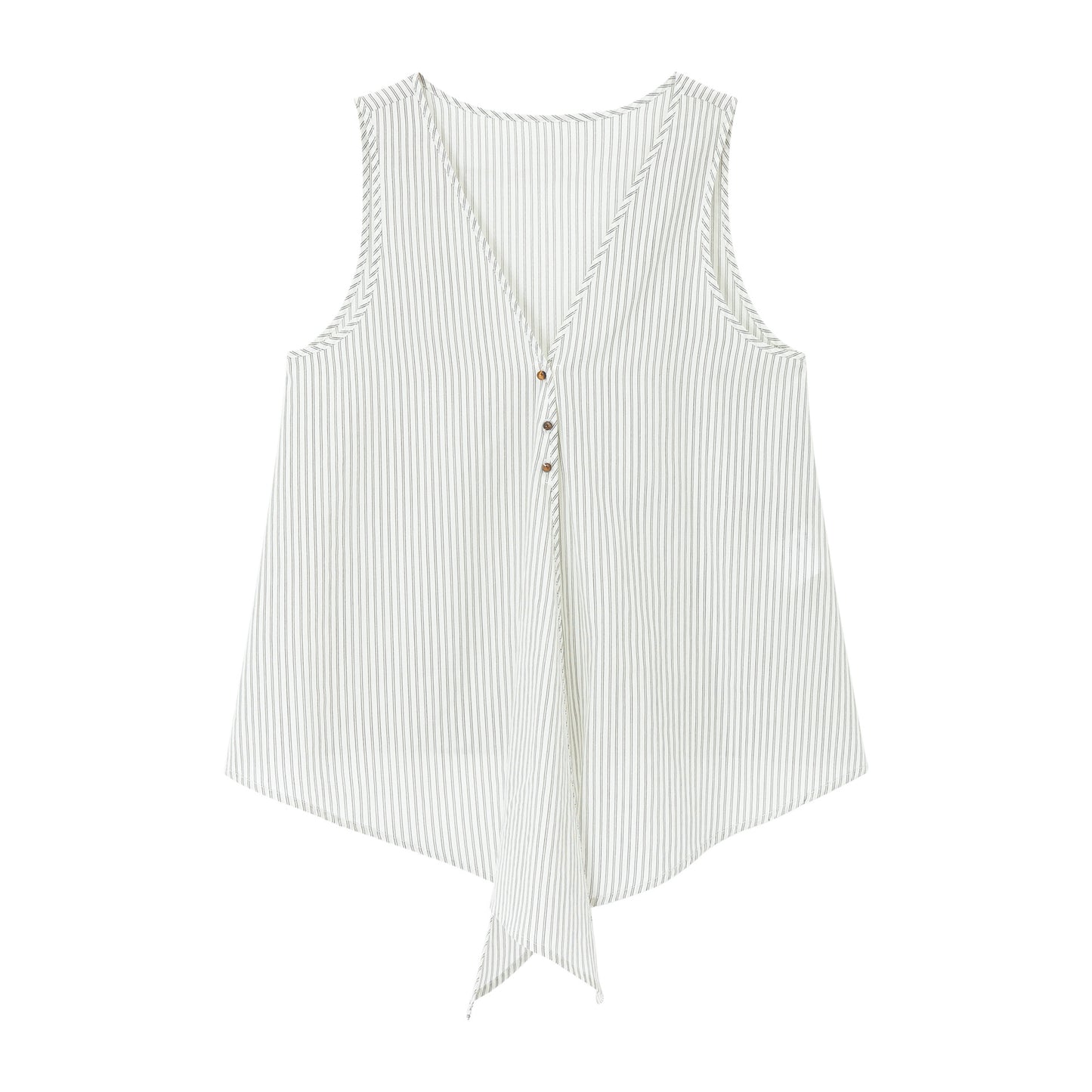 Lyocell blend irregular hemline top | 2 color