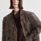 Wool blend retro-style tweed jacket