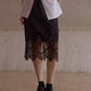 Acetate elegant lace embroidery edge skirt | 4 color