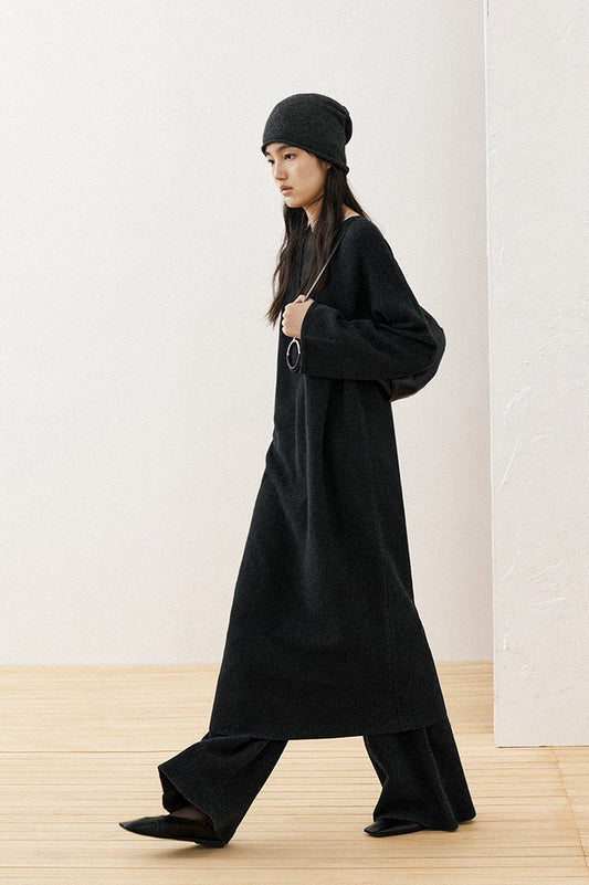 100% wool minimalist knit dress | 3 color