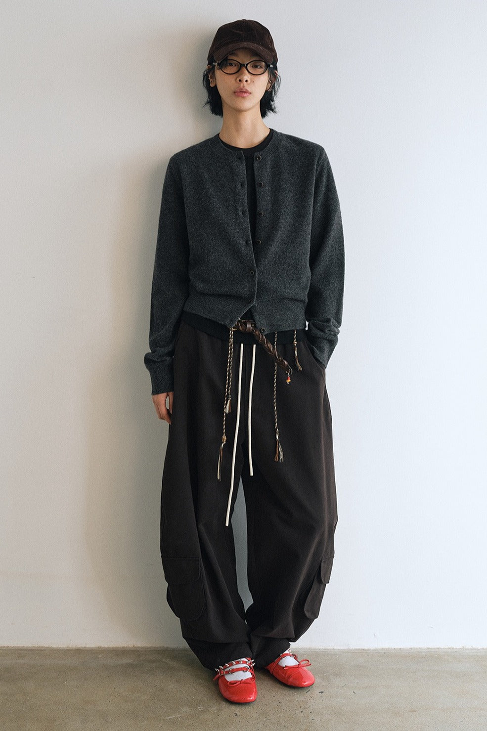 100% wool classic fit knit cardigan | 4 color