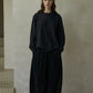 Wool blend relaxed fit loose pants | 2 color