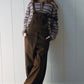 Alpaca blend striped long-hair polo sweater | 4 color