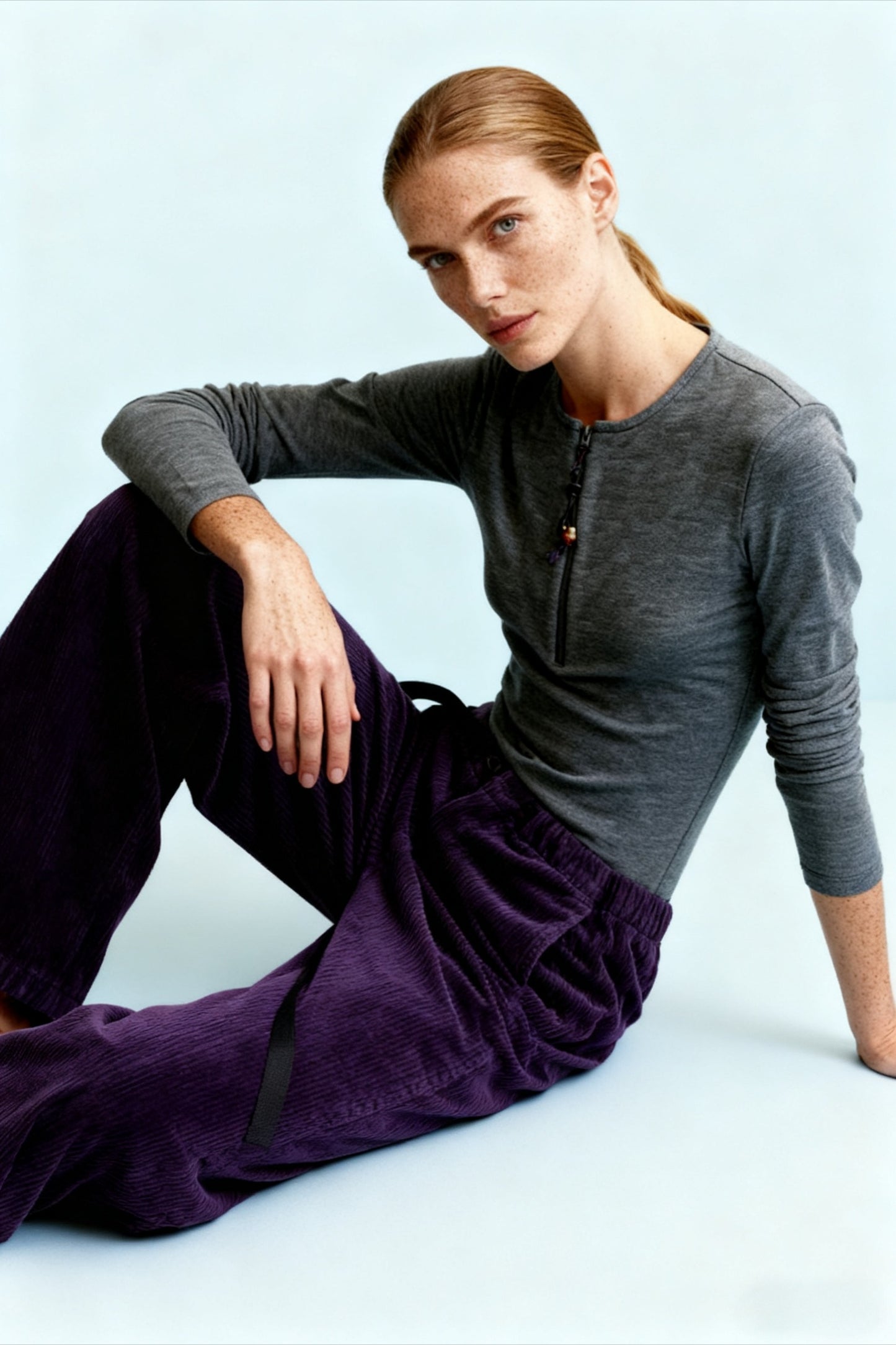 Wool blend soft fit base knitwear | 2 color