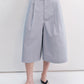 Cotton blend relaxed fit 7/8 pants | 4 color