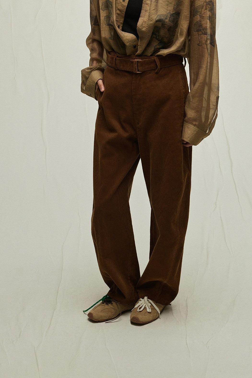 100% cotton curve shaped corduroy pants | 3 color