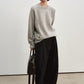 Cotton blend ultra-wide-leg silhouetted jeans | 2 color