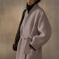 Wool-silk-angora double-faced fabric robe stule coat | 3 color