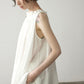 Viscose blend hand-crafted peplum neck vest | 4 color