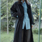 Cotton textured fabric relaxed fit trench coat | 2 color