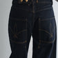 100% cotton adjustable back waist silhouetted jeans | 2 color