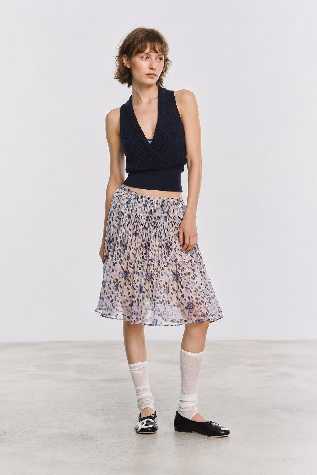 Polka-dot leopard print skirt | 2 color