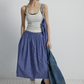 100% cotton laid-back plaid skirt | 2 color