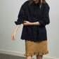 100% cotton mid-length lace trim hem shirt | 3 color