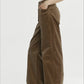 Cotton retro corduroy straight leg trousers | 2 color