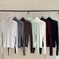 Wool containing high-neck base knitwear | 7 color